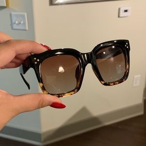 Francesca’s oversized square tortoise shell sunglasses